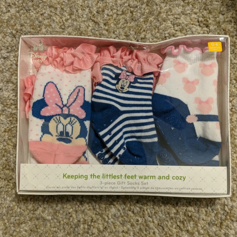 NIB Disney baby girl socks